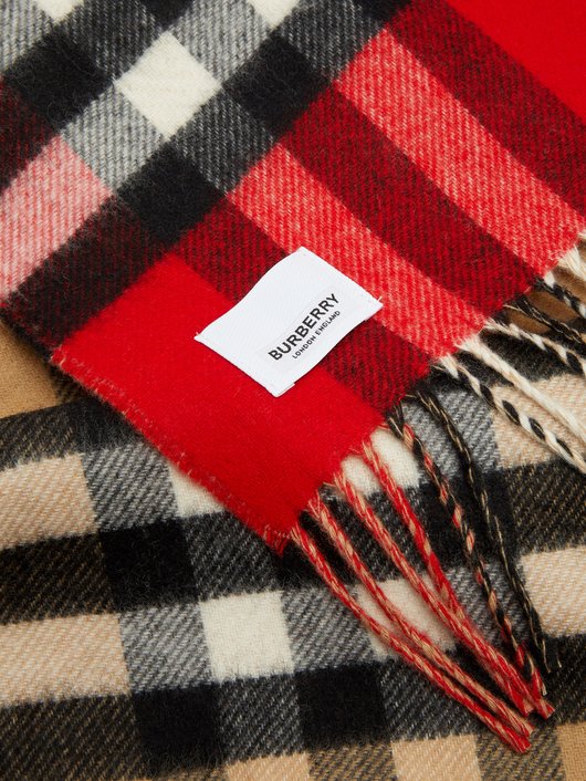 Burberry Check cashmere scarf