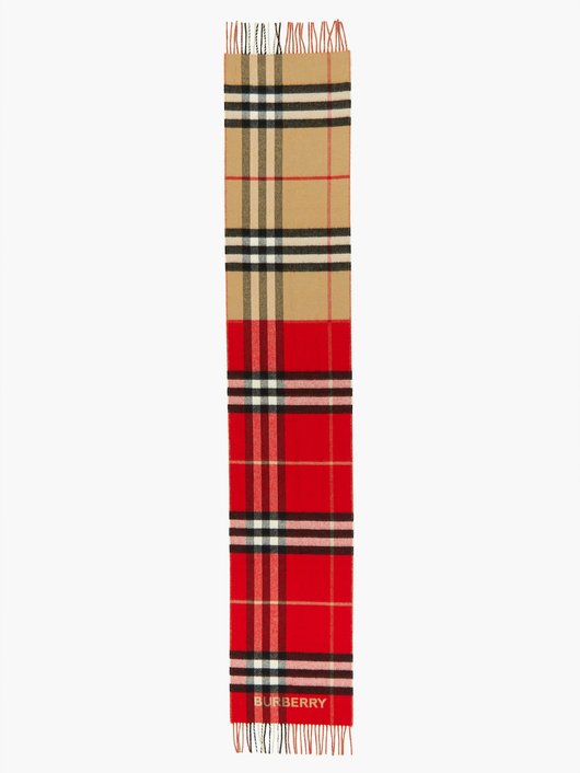 Burberry Check cashmere scarf