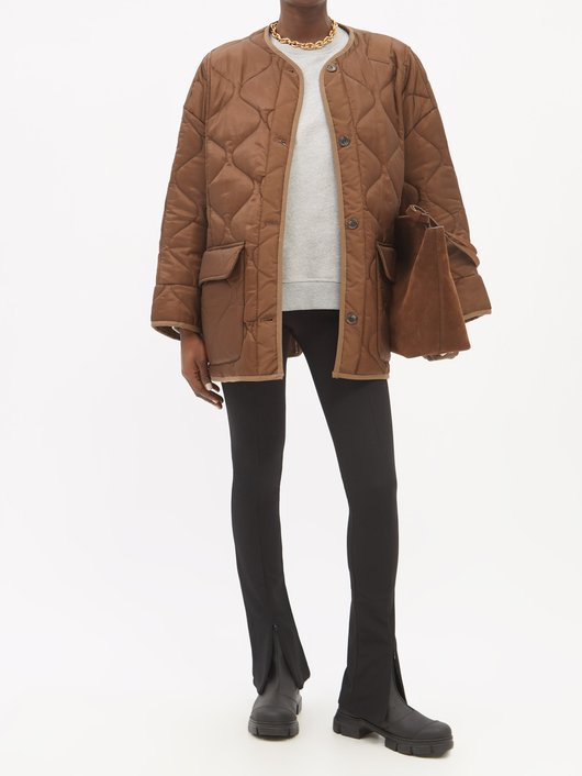 The Frankie Shop Teddy oversized quilted shell coat