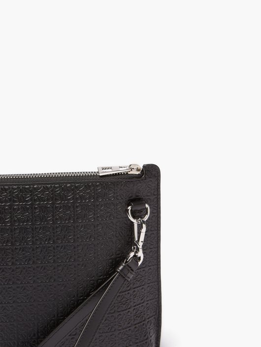 Loewe Repeat Anagram-debossed leather pouch