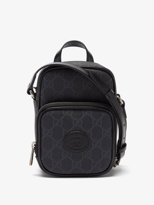 Gucci GG Supreme canvas and leather mini cross-body bag