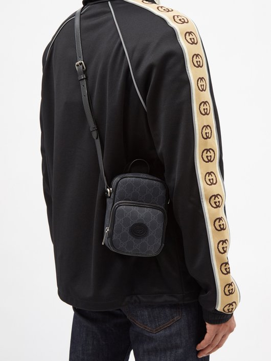 Gucci GG Supreme canvas and leather mini cross-body bag