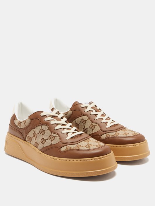 Gucci GG Supreme and leather trainers