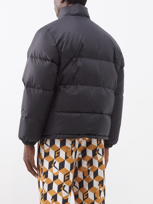 Gucci Web Stripe nylon-shell quilted down jacket