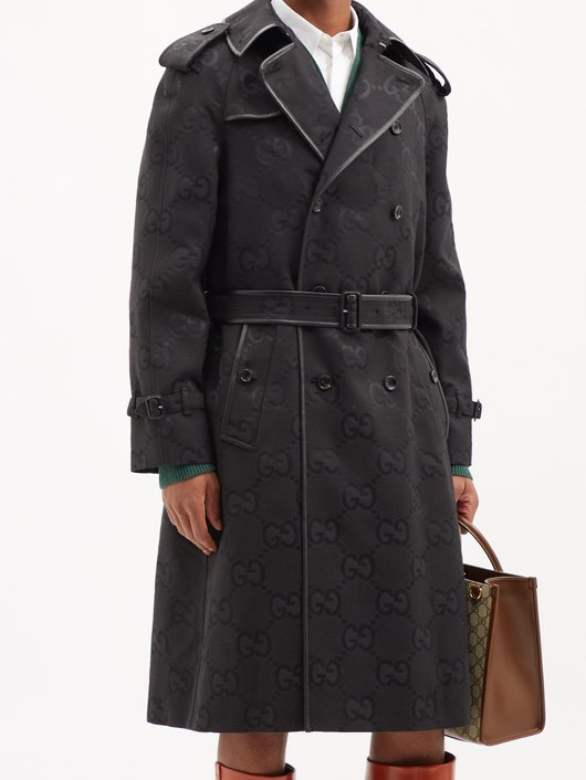 Gucci Jumbo GG-jacquard canvas trench coat