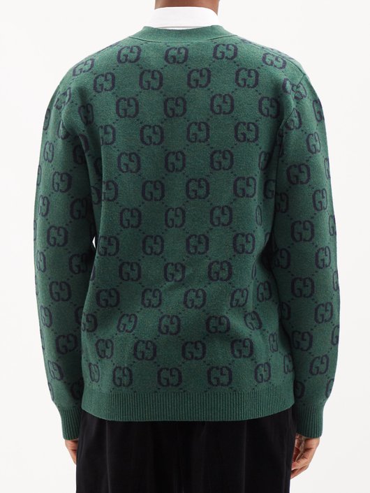 Gucci GG-jacquard wool cardigan