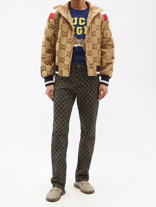 Gucci Jumbo GG-jacquard canvas jacket