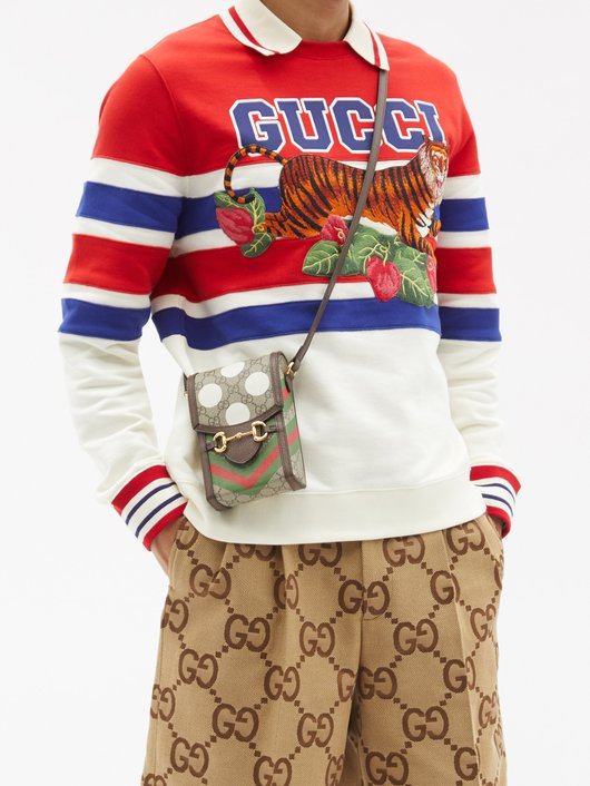 Gucci Gucci Tiger cotton-jersey rugby shirt