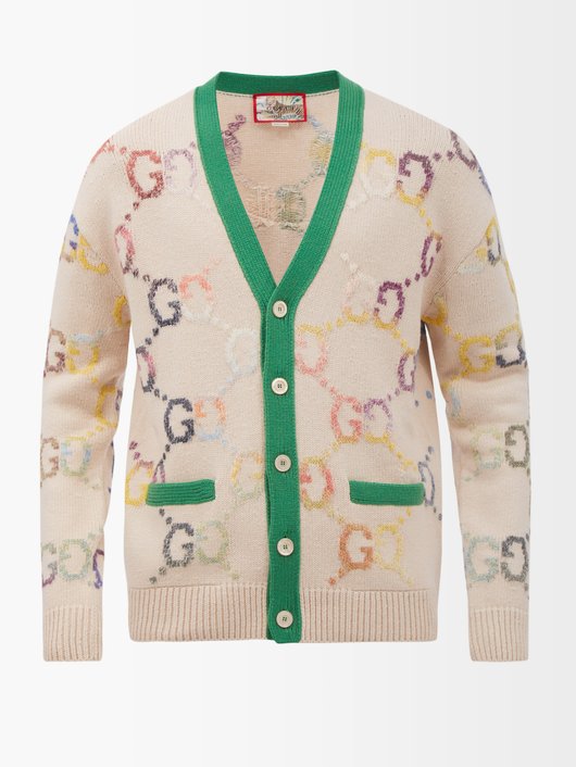 Gucci Tiger-embroidered wool-blend cardigan