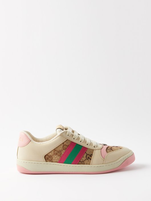 Gucci Screener GG-logo leather trainers