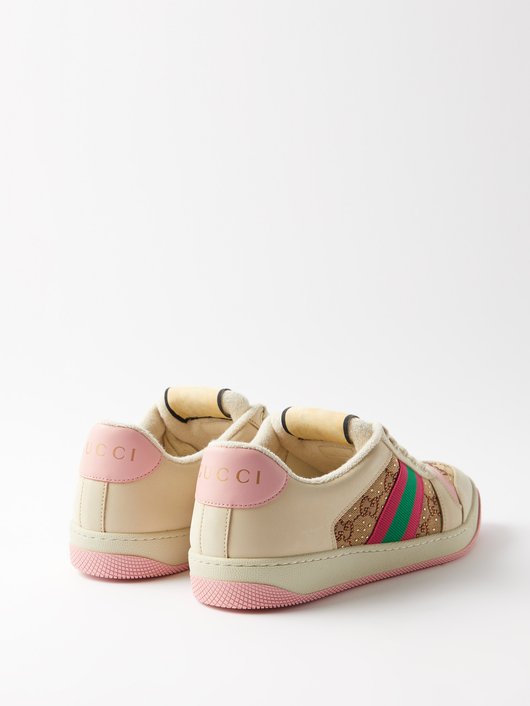 Gucci Screener GG-logo leather trainers