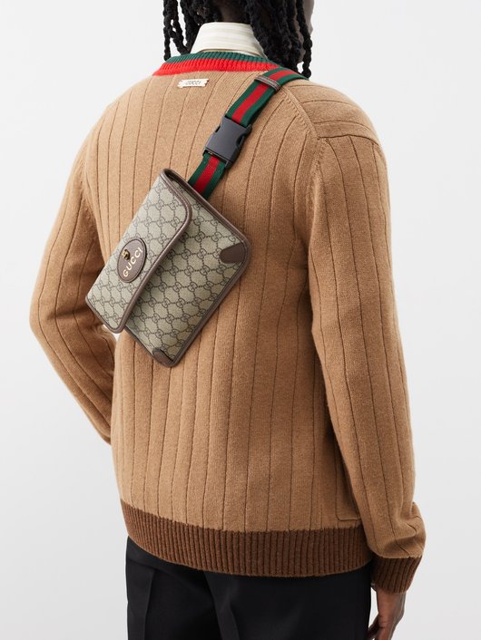 Gucci GG-jacquard coated-canvas shoulder bag