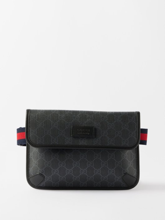 Gucci GG-logo coated-canvas belt bag