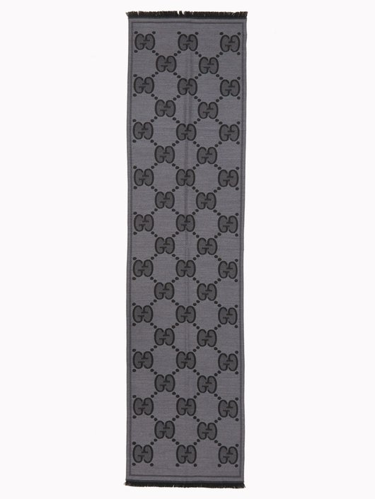 Gucci GG-jacquard wool scarf