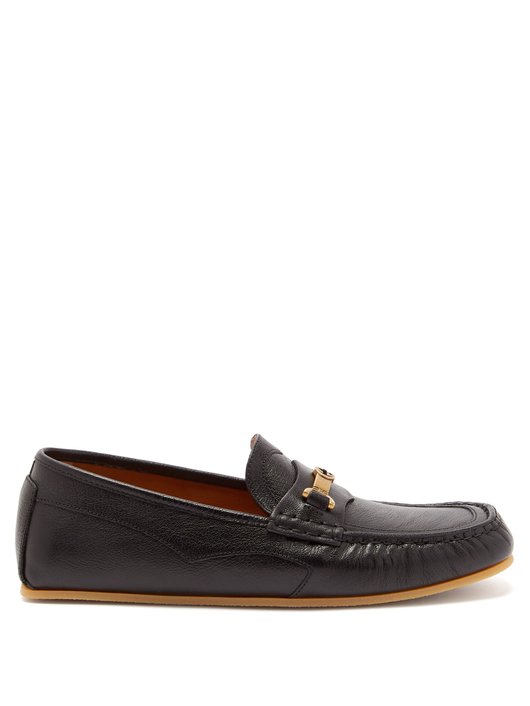 Gucci Ayrton GG-plaque leather loafers