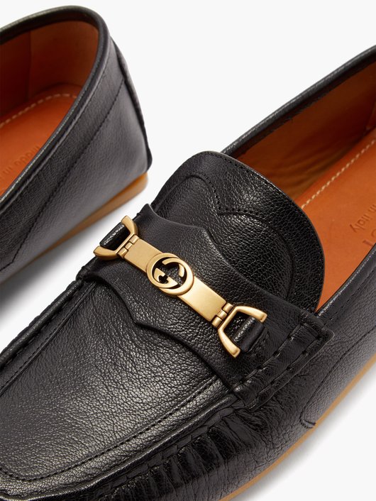 Gucci Ayrton GG-plaque leather loafers