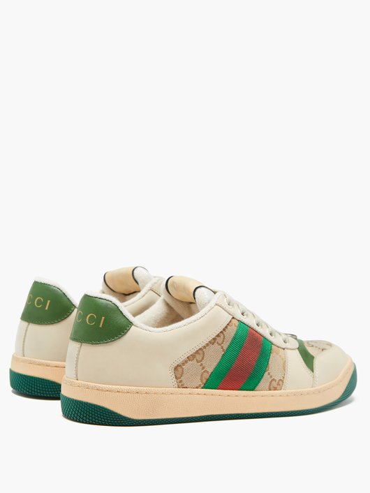 Gucci Screener GG-logo leather trainers