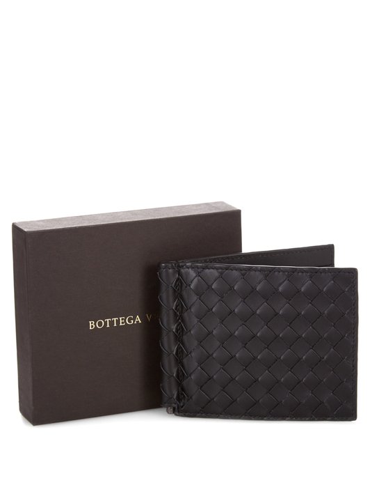 Bottega Veneta Intrecciato leather hinge wallet 