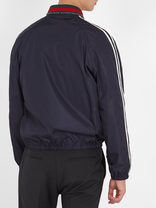 Gucci Web-detail nylon bomber jacket 