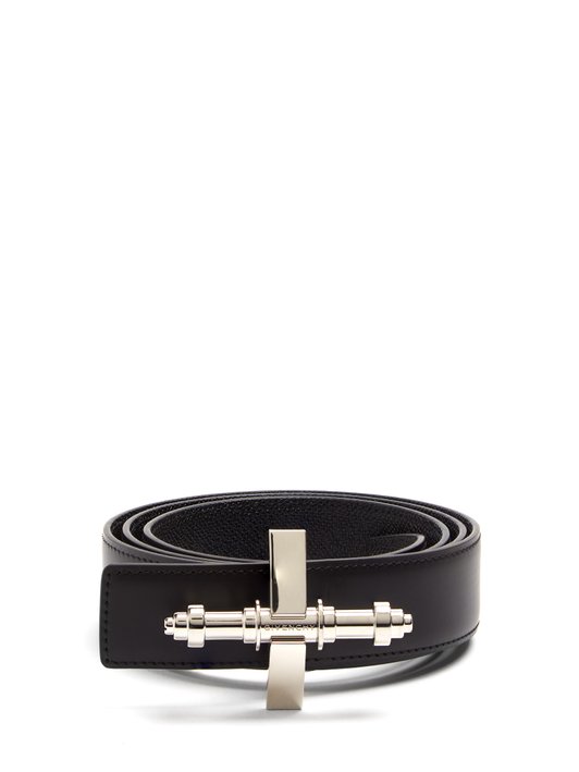 DÂY LƯNG GIVENCHY Reversible Obsedia-buckle leather belt