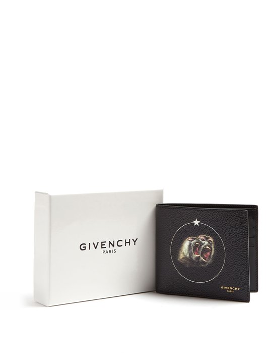 Givenchy Monkey Brothers-print leather bi-fold wallet