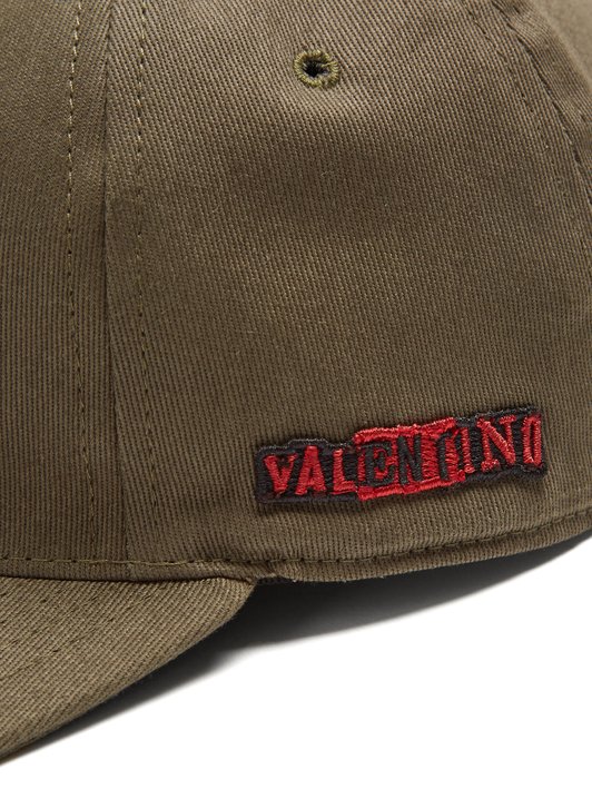Valentino Logo-embroidered cotton cap