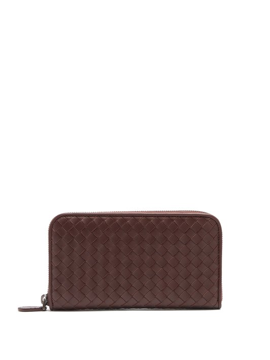 Bottega Veneta Intrecciato zip-around leather wallet