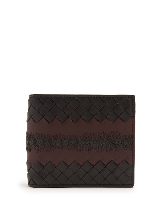 Bottega Veneta Intrecciato bi-fold stitch-detail leather wallet