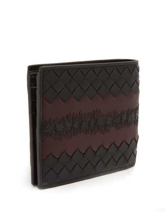 Bottega Veneta Intrecciato bi-fold stitch-detail leather wallet