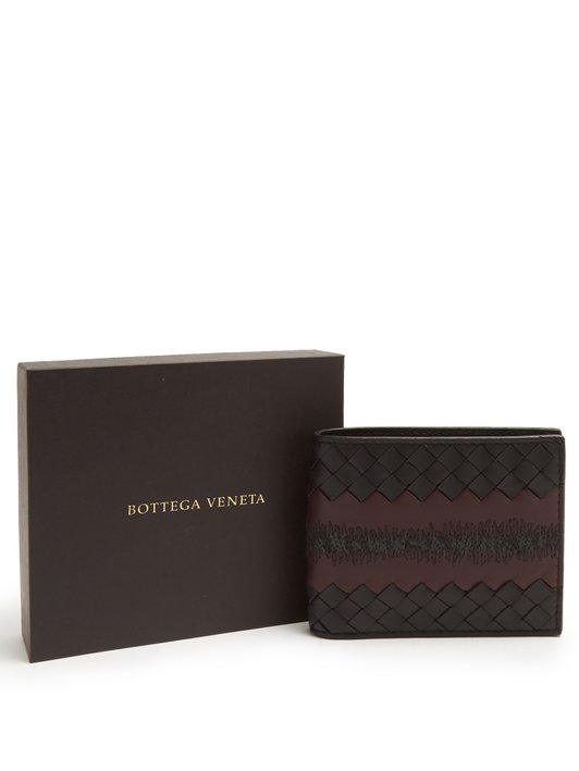 Bottega Veneta Intrecciato bi-fold stitch-detail leather wallet