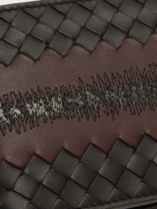 Bottega Veneta Intrecciato bi-fold stitch-detail leather wallet