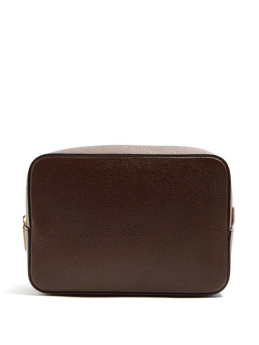 Thom Browne Grained-leather washbag