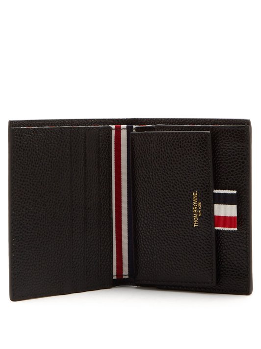 Thom Browne Bi-fold grained-leather wallet