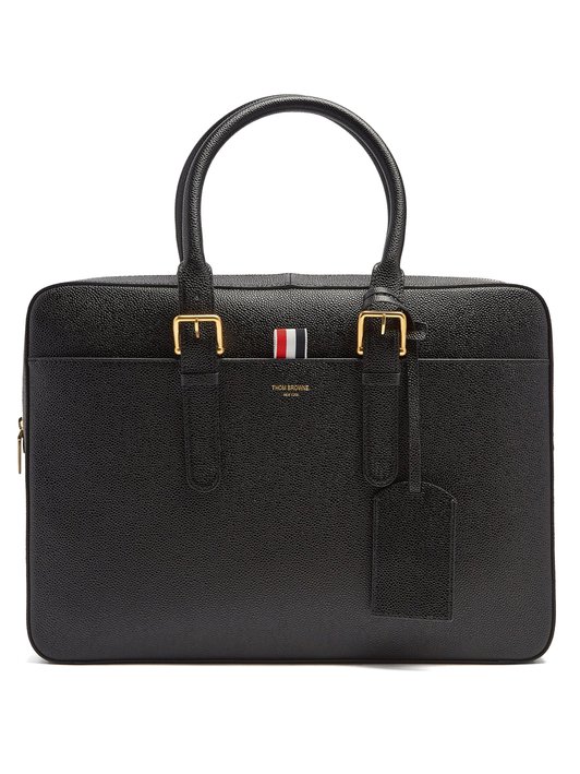 Thom Browne Pebbled-leather briefcase