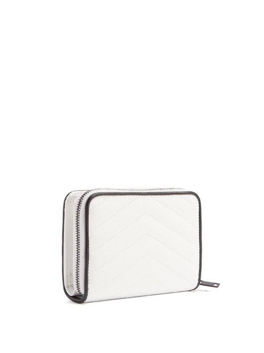 Saint Laurent Monogramme quilted pebbled-leather wallet