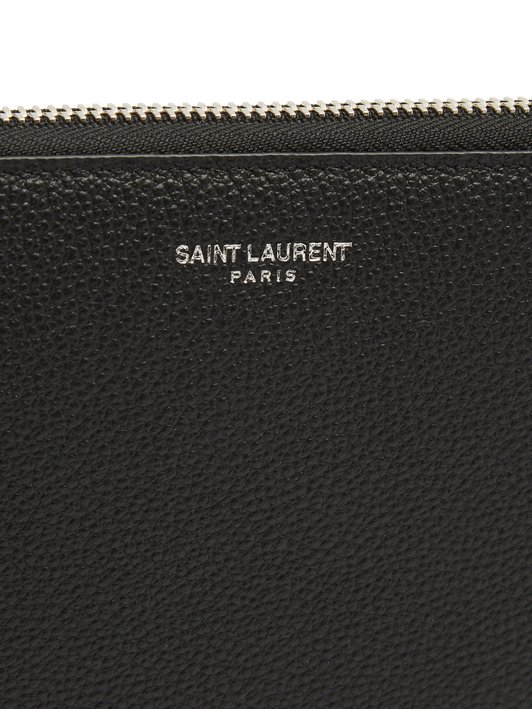 Saint Laurent Rive Gauche grained-leather wallet