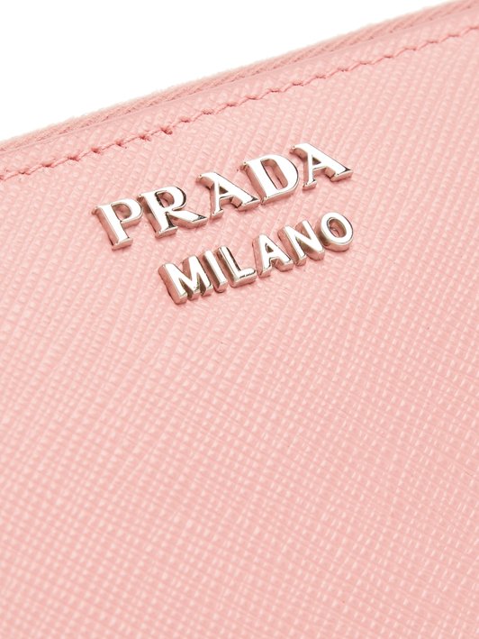 Prada Vintage-logo zip-around saffiano-leather wallet 