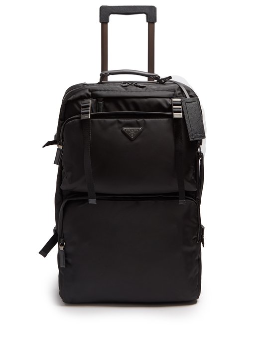 Prada Multi-pocket nylon and leather suitcase