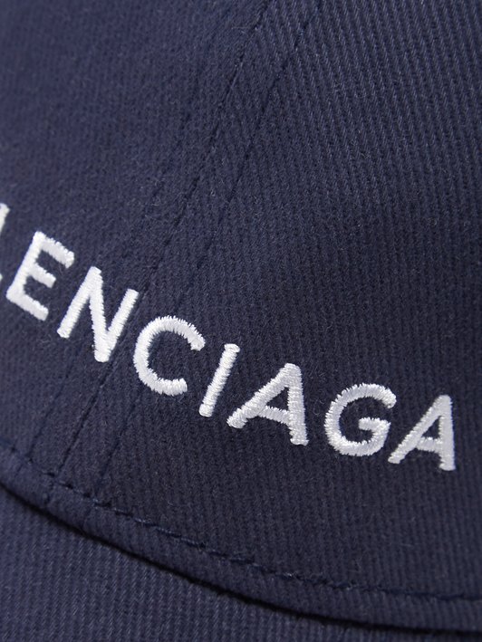 Balenciaga Logo-embroidered cotton cap 