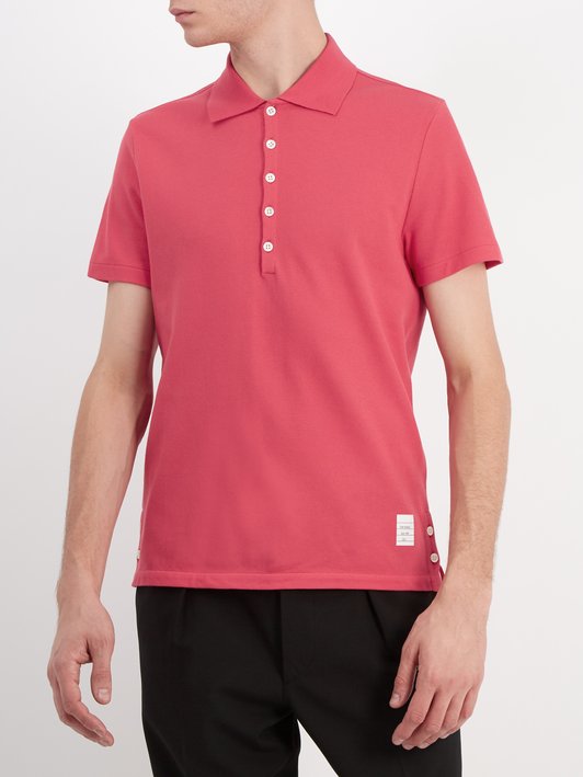 Thom Browne Stripe classic cotton-piqué polo shirt 