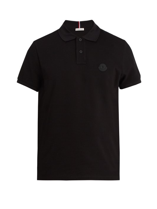 Moncler Logo-embroidered cotton-piqué polo shirt