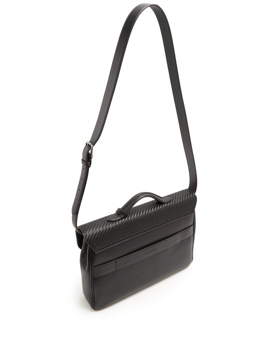 Ermenegildo Zegna Woven-leather briefcase