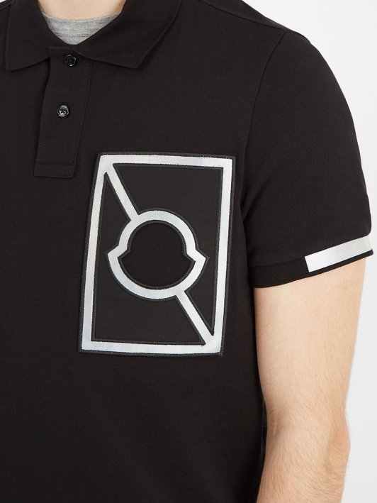 Moncler Craig Green Logo-embroidered cotton-piqué polo shirt