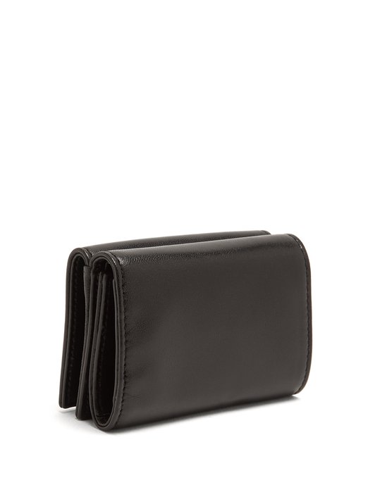 Saint Laurent Heart-embossed leather wallet
