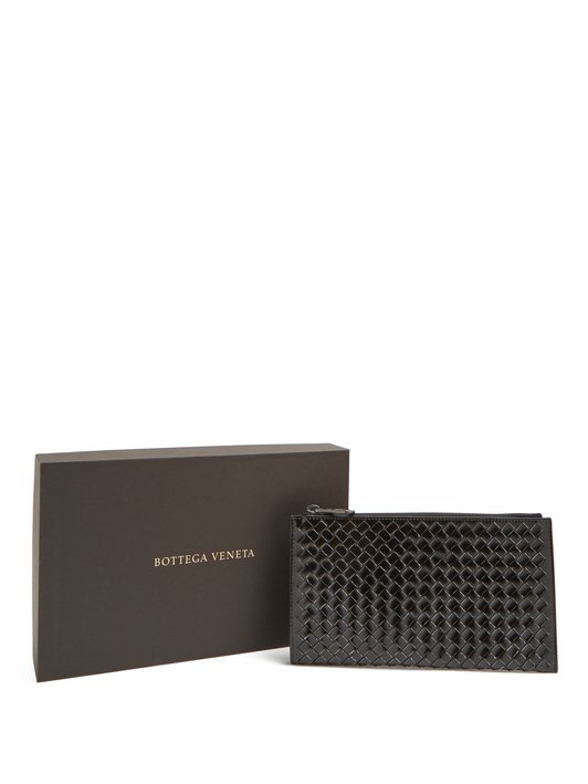 Bottega Veneta Intrecciato leather travel wallet