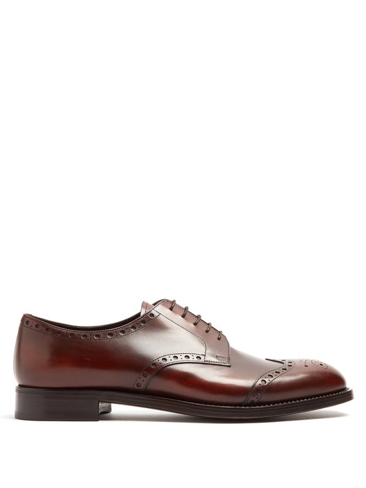 Prada Lace-up leather brogues