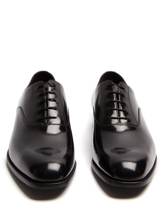 Prada High-shine leather oxford shoes