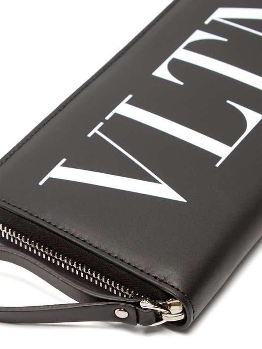 Valentino Logo-print zip-around leather wallet
