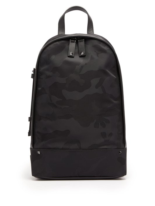 Valentino Camouflage cross-body nylon backpack