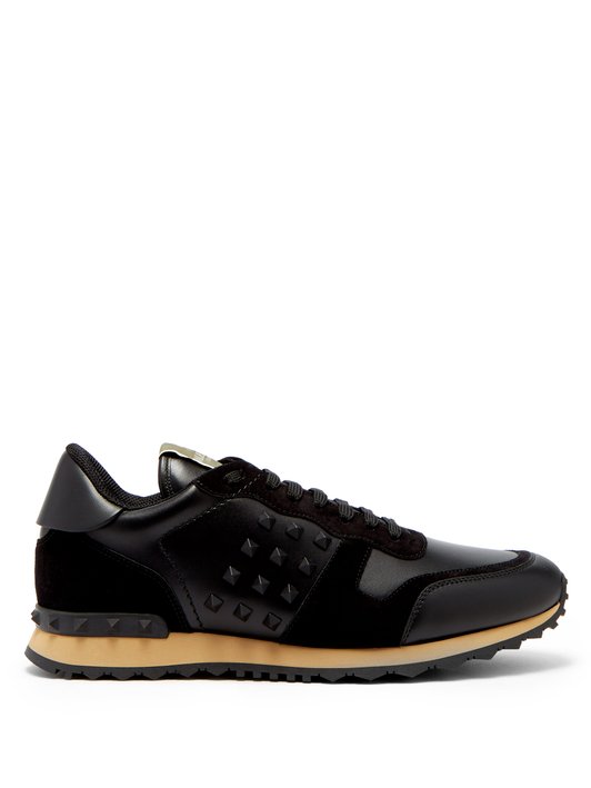 Valentino Rockrunner suede and leather trainers